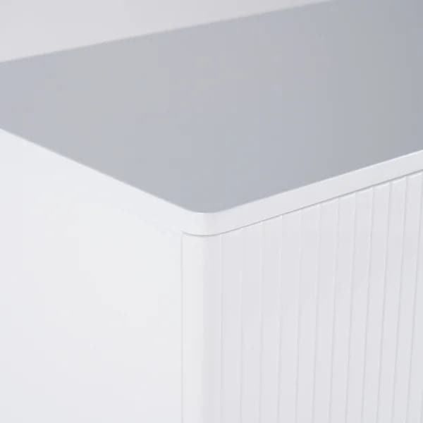 White Modern Shoe Cabinet with Doors Entryway Cabinet for Shoes