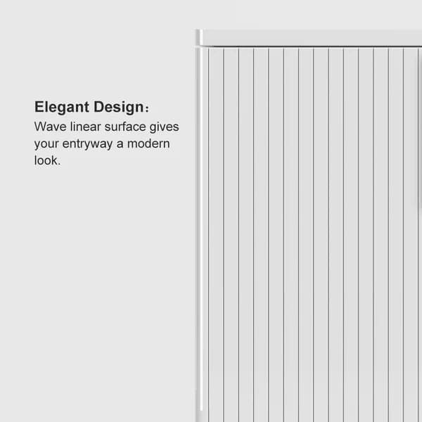 White Modern Shoe Cabinet with Doors Entryway Cabinet for Shoes