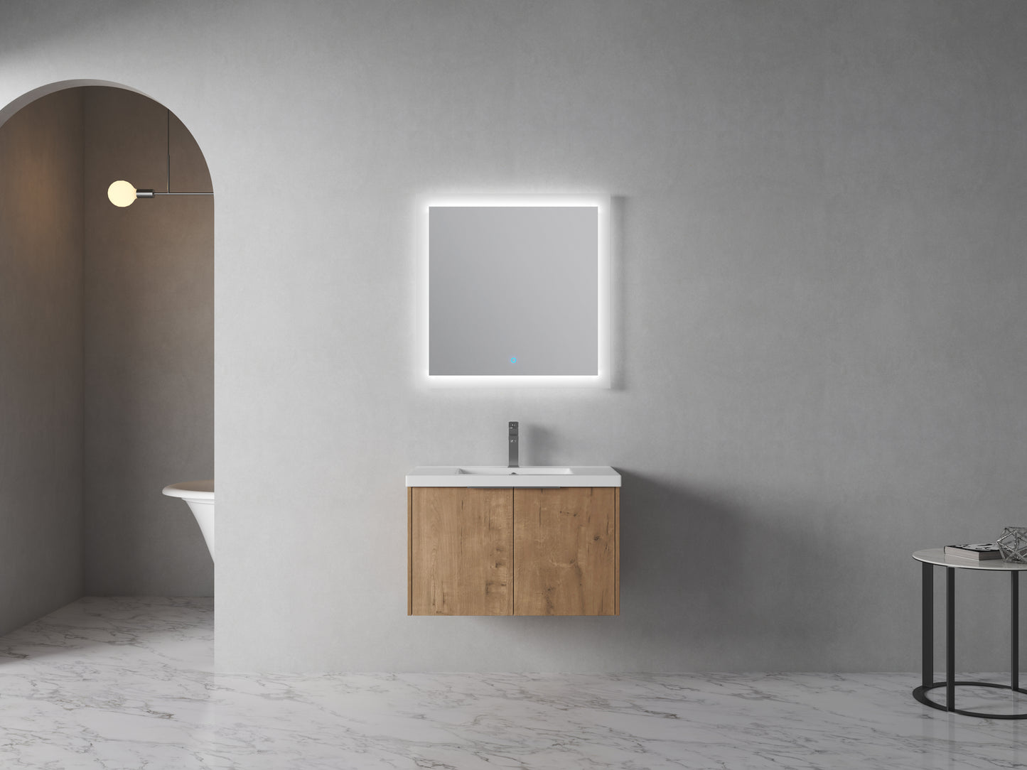 Soft Close Doors Bathroom Vanity With Sink,30 Inch For Small Bathroom