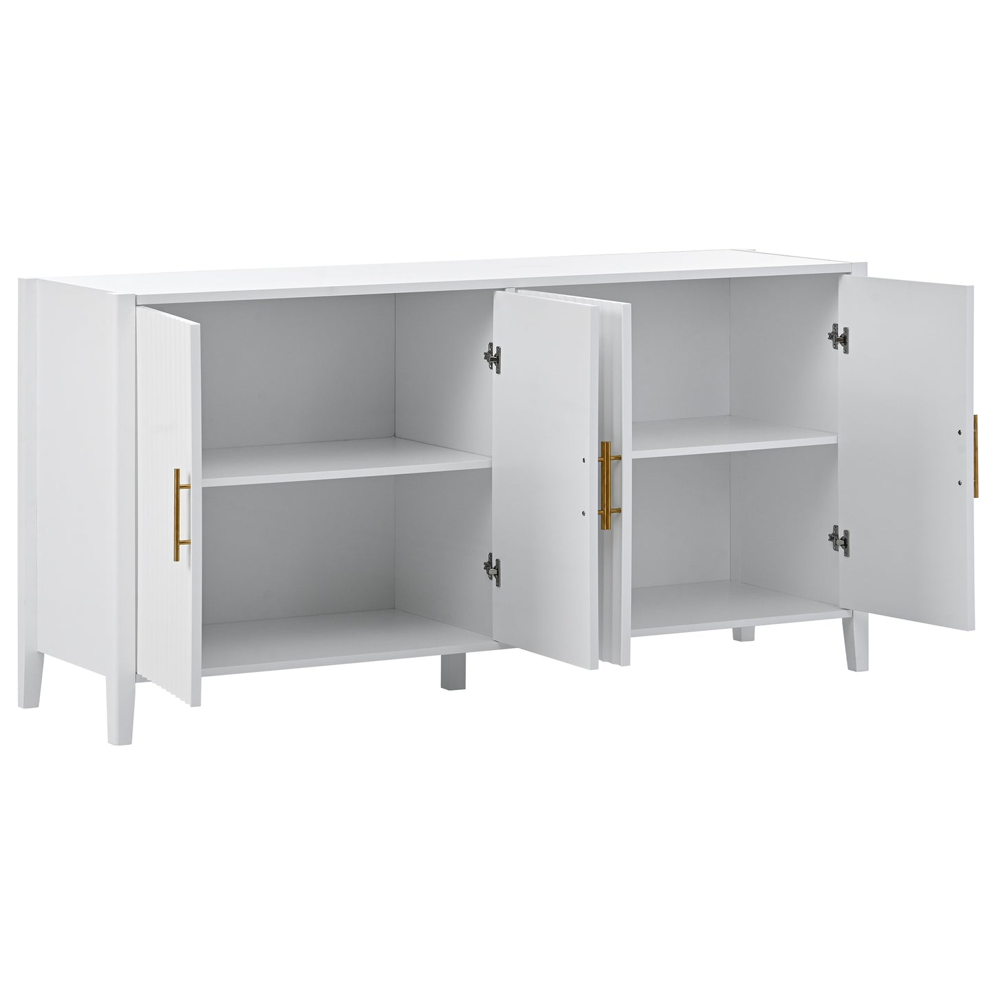 U-Style Accent Storage Cabinet Sideboard Wooden Cabinet with Metal Handles for Hallway, Entryway, Living Room