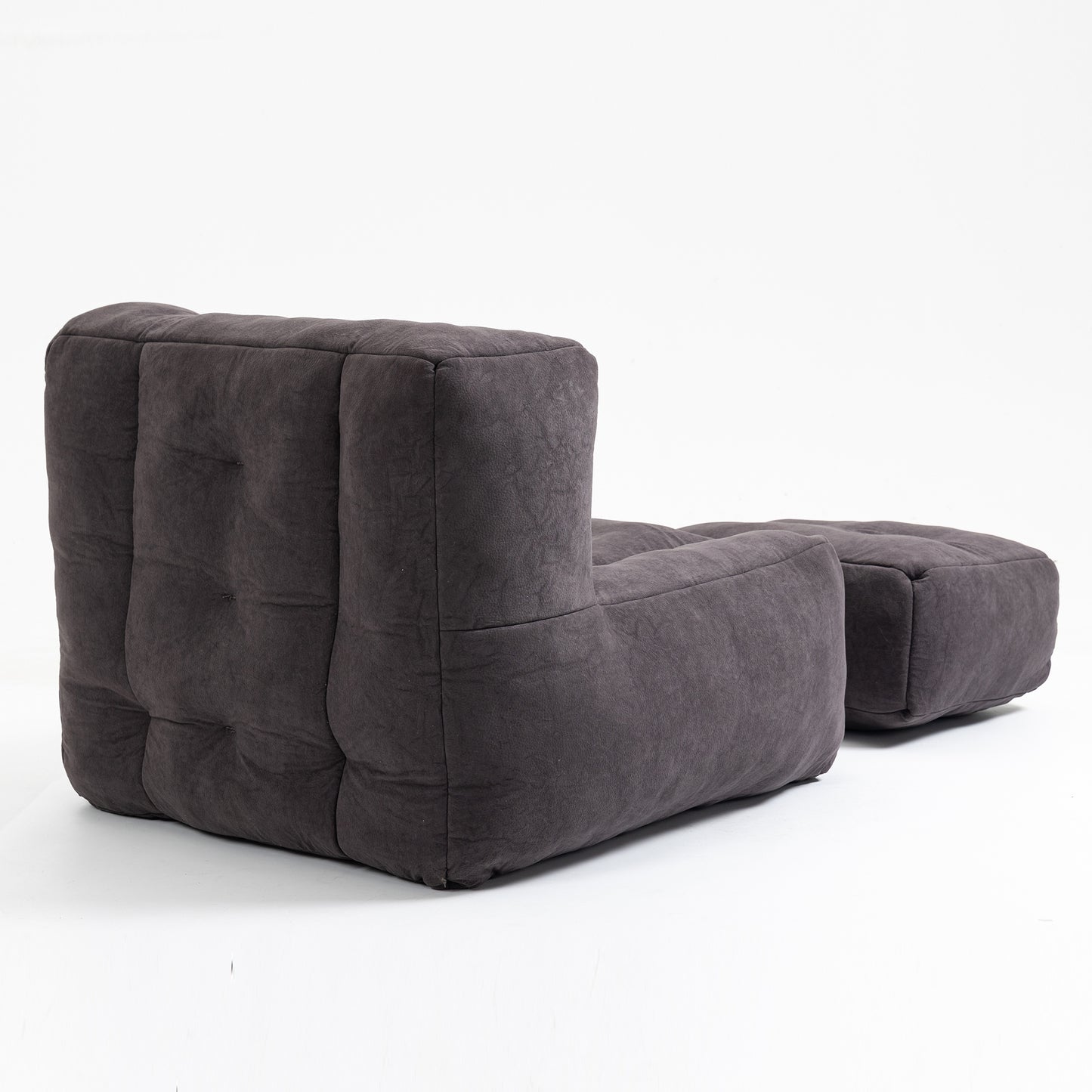 Fauteuil poire moelleux, pouf confortable pour adultes et enfants, fauteuil poire super doux avec mousse à mémoire de forme et pouf, fauteuil poire intérieur moderne pour salon, chambre à coucher, appartement