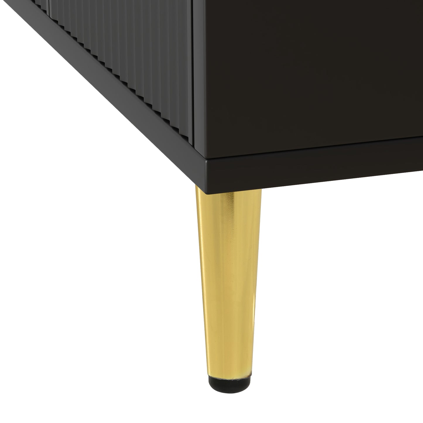 Meuble TV moderne U-Can avec 5 pieds champagne – Durable, élégant et spacieux, téléviseurs jusqu'à 75''