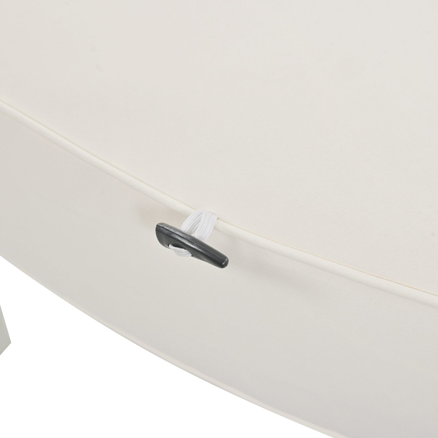 Outdoor Patio Daybed Wicker Rattan Double Daybed Round Sofa Furniture Set with Retractable Canopy, 4 Pillows for Lawn Garden Backyard Porch Pool, Beige