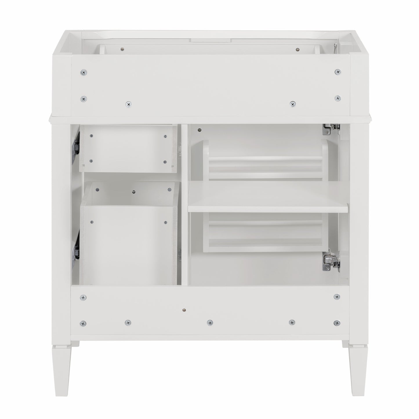 30'' Bathroom Vanity without Top Sink, Modern Bathroom Storage Cabinet with 2 Drawers and a Tip-out Drawer (NOT INCLUDE BASIN)