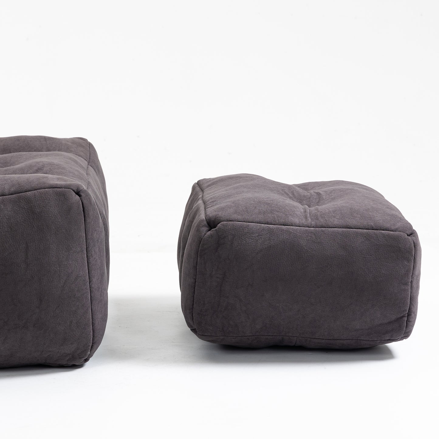 Fauteuil poire moelleux, pouf confortable pour adultes et enfants, fauteuil poire super doux avec mousse à mémoire de forme et pouf, fauteuil poire intérieur moderne pour salon, chambre à coucher, appartement