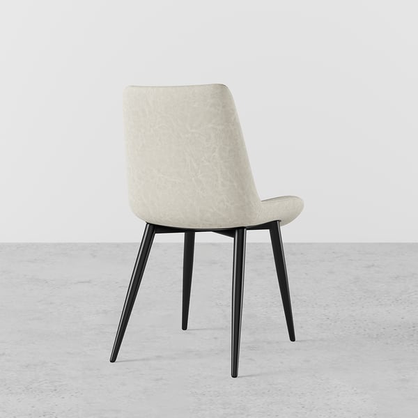 Modern White Dining Room Chairs Upholstered PU Leather (Set of 2)