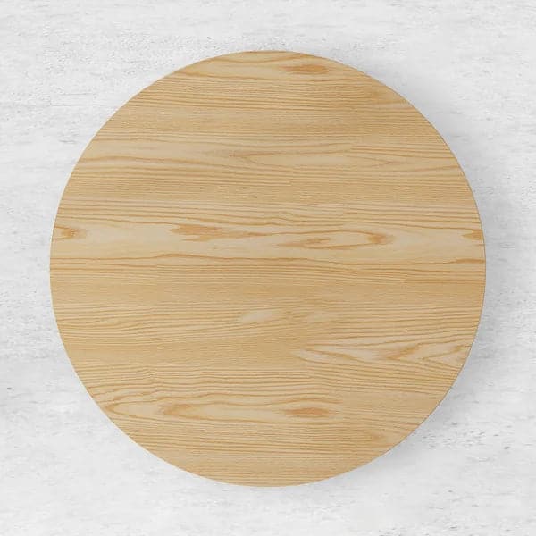 40 Inch Round Wooden Small Nesting Dining Table Set for 4 Gray Upholstered Chairs