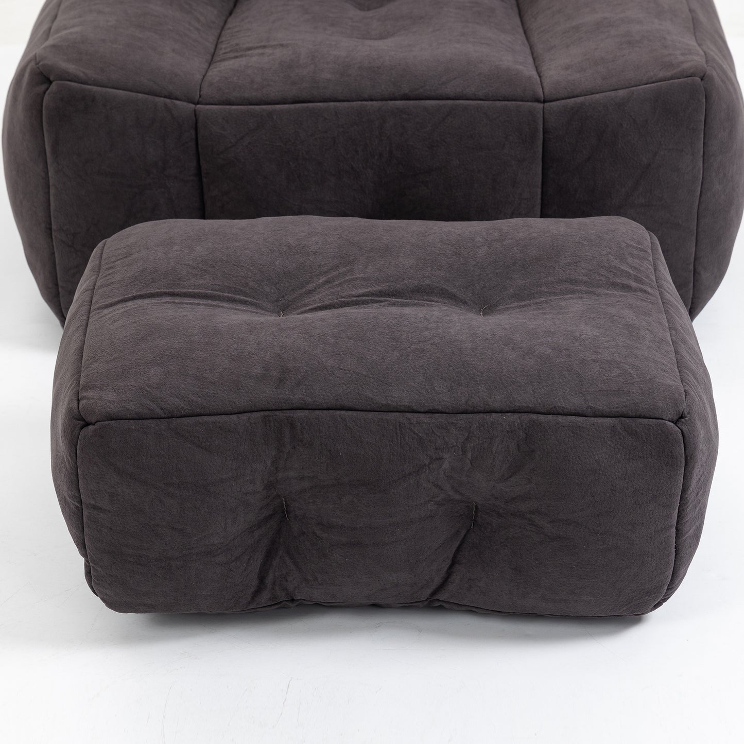 Fauteuil poire moelleux, pouf confortable pour adultes et enfants, fauteuil poire super doux avec mousse à mémoire de forme et pouf, fauteuil poire intérieur moderne pour salon, chambre à coucher, appartement