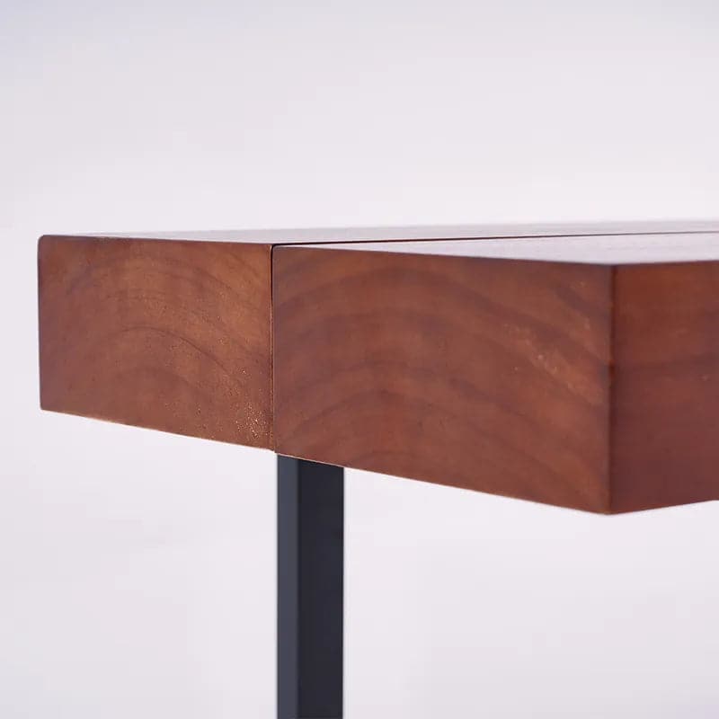 39" Rustic Rectangular Coffee Table Small Narrow Cocktail Table