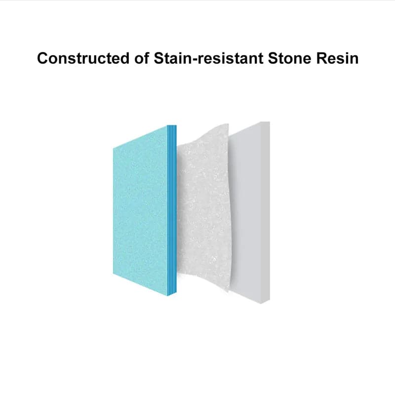 Baignoire de trempage japonaise en résine de pierre blanche mate autoportante ovale profonde moderne de 40 po