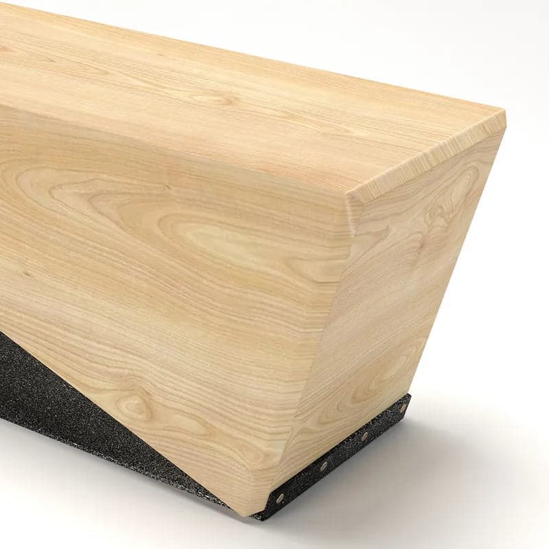 47.2 Inches Rustic Wooden Bench 3-Person Seat Bench for Entryway with Metal Base