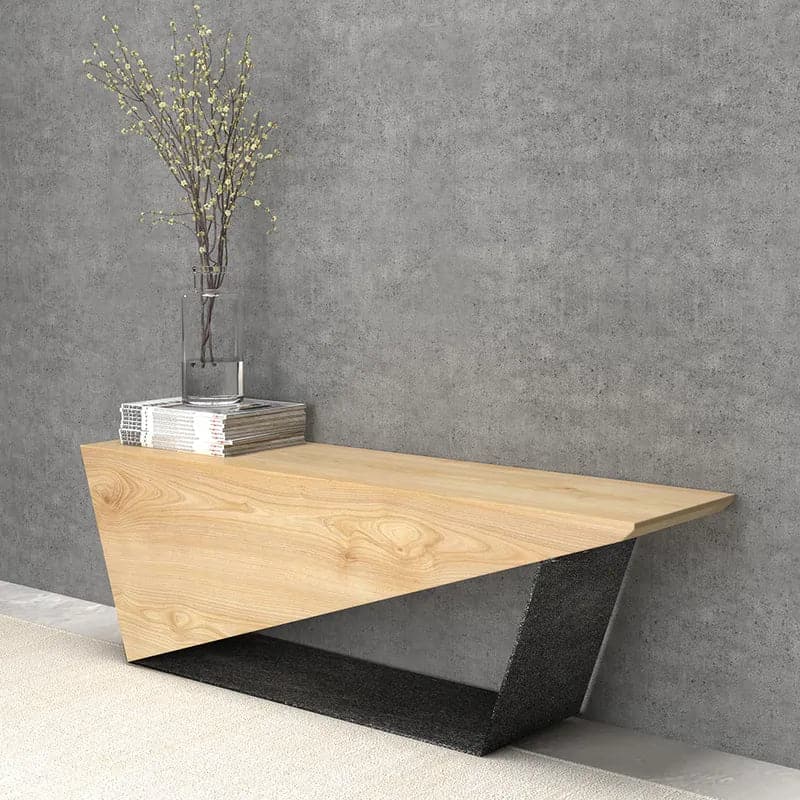 47.2 Inches Rustic Wooden Bench 3-Person Seat Bench for Entryway with Metal Base