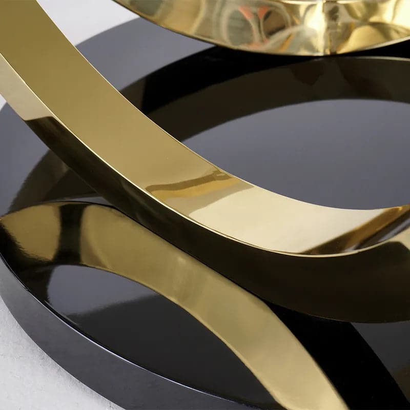 59" Modern Round Dining Table Set for 6 Faux Marble Top Upholstered Chairs