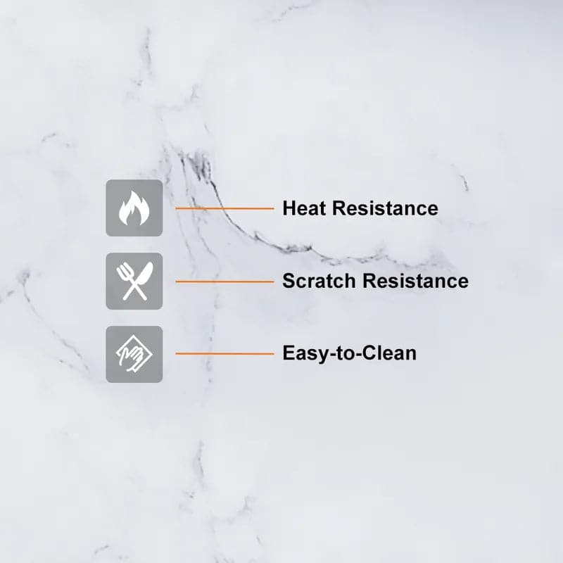 Table de salle à manger rectangulaire moderne en faux marbre blanc de 63 po/71 po/79 po avec base en X en métal