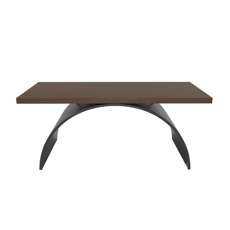 Industrial Rectangular Writing Desk Solid Wood Metal Base Office Desk#M