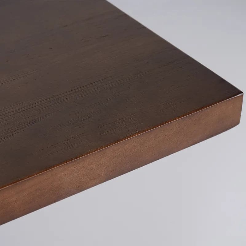 Industrial Rectangular Writing Desk Solid Wood Metal Base Office Desk#L