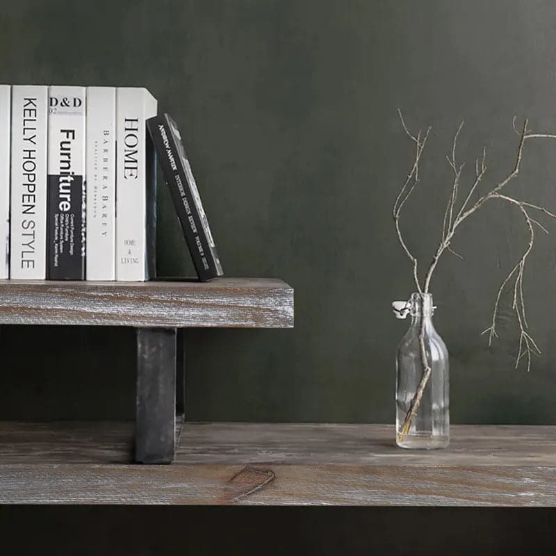 Meuble TV réglable et extensible en bois jusqu'à 80" de rangement ouvert