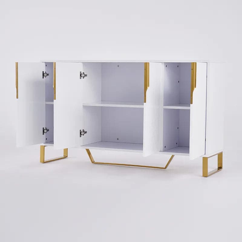 Aro 60 Contemporary Sideboard Buffet 4-Door Sideboard Table Kitchen Buffet Table#white