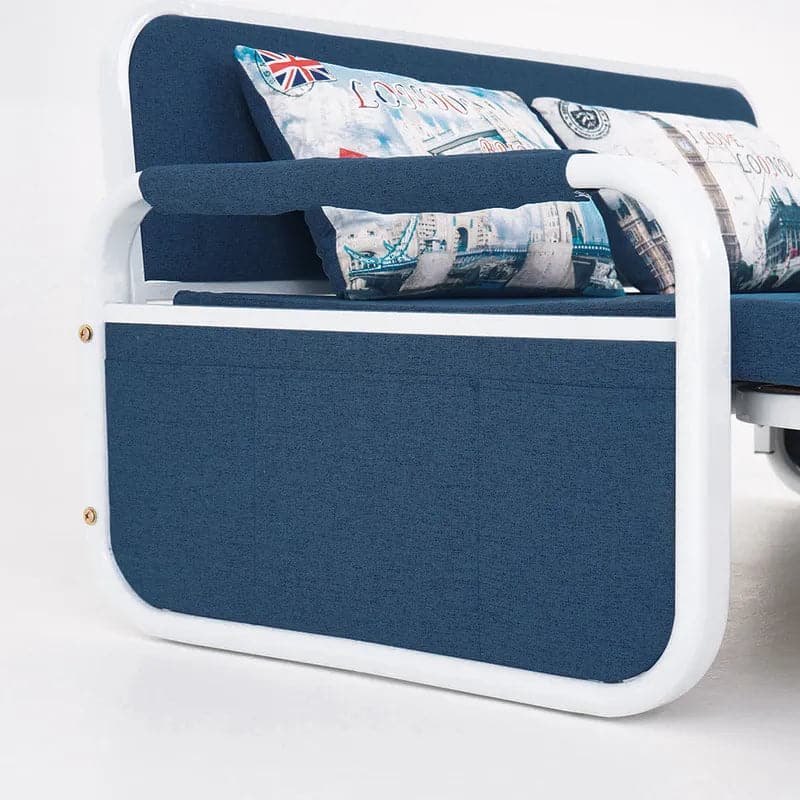 Sleeper Sofa Bed Loveseat Cotton & Linen Upholstered with Solid Wood Frame