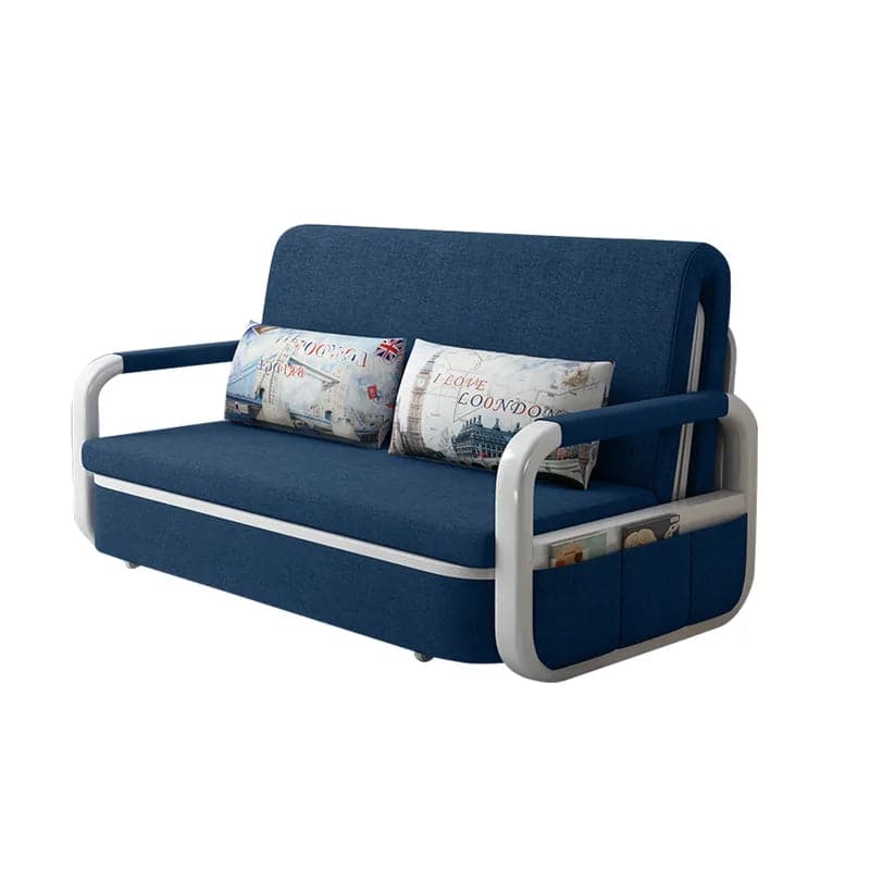 Sleeper Sofa Bed Loveseat Cotton & Linen Upholstered with Solid Wood Frame