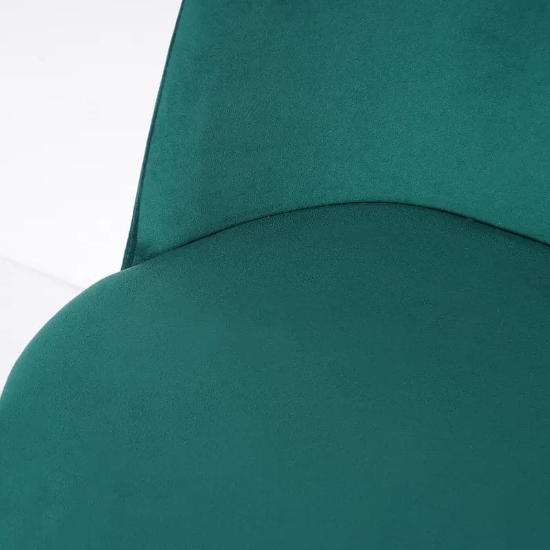 Chaise de salle à manger moderne en velours, chaise d'appoint rembourrée à dossier haut et pieds dorés, ensemble de 2