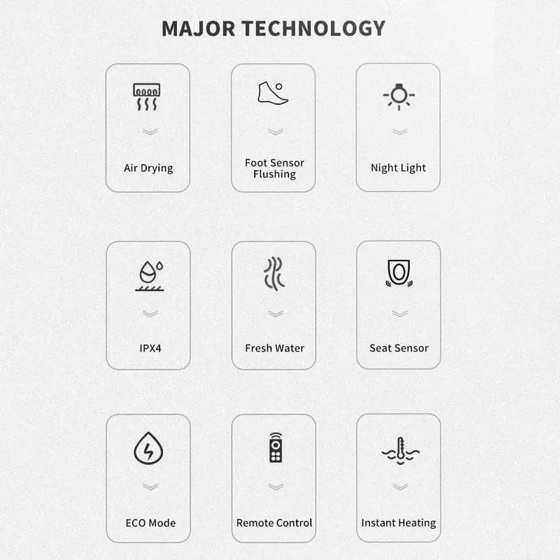 Toilettes intelligentes autonettoyantes au sol, toilettes automatiques sans réservoir, une pièce