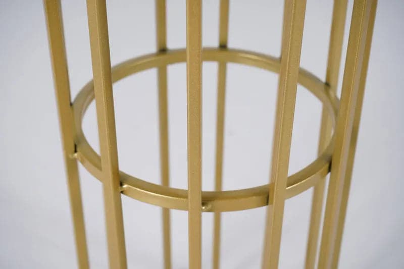 Gold&Black Plant Pot Modern Planter with Gold Stand for Indoor Metal