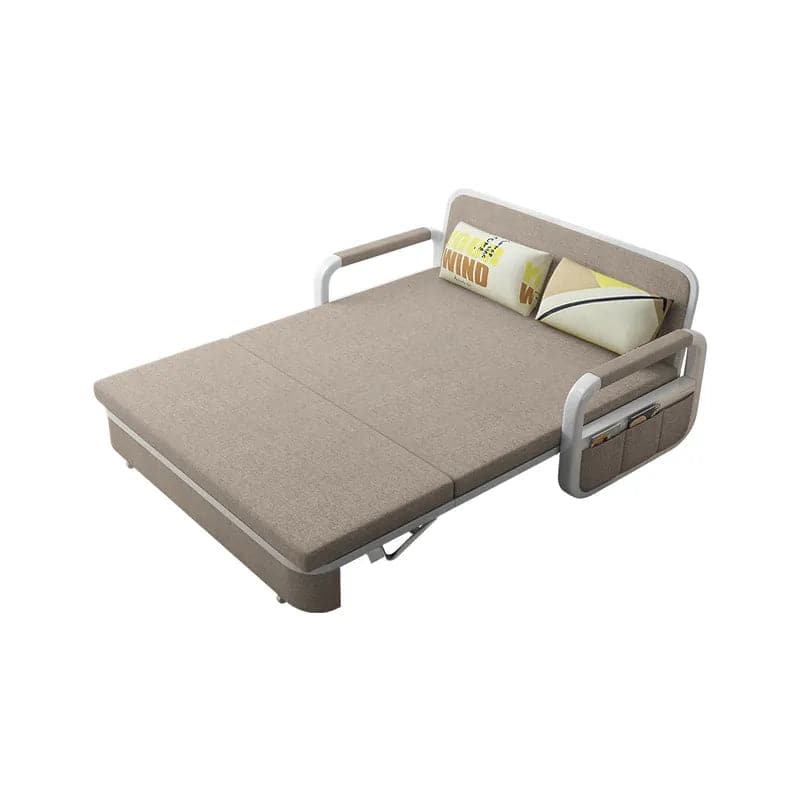 Sleeper Sofa Bed Loveseat Cotton & Linen Upholstered with Solid Wood Frame