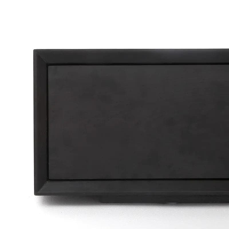 Modern 94 inches Black TV Stand Rectangle Media Console Wood with 4 Drawers#Black