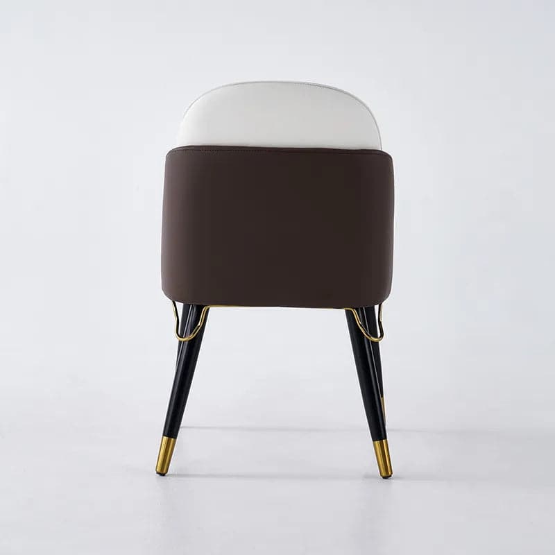 Chaises de salle à manger modernes beiges et noires, chaise d'appoint rembourrée (Ensemble de 2)