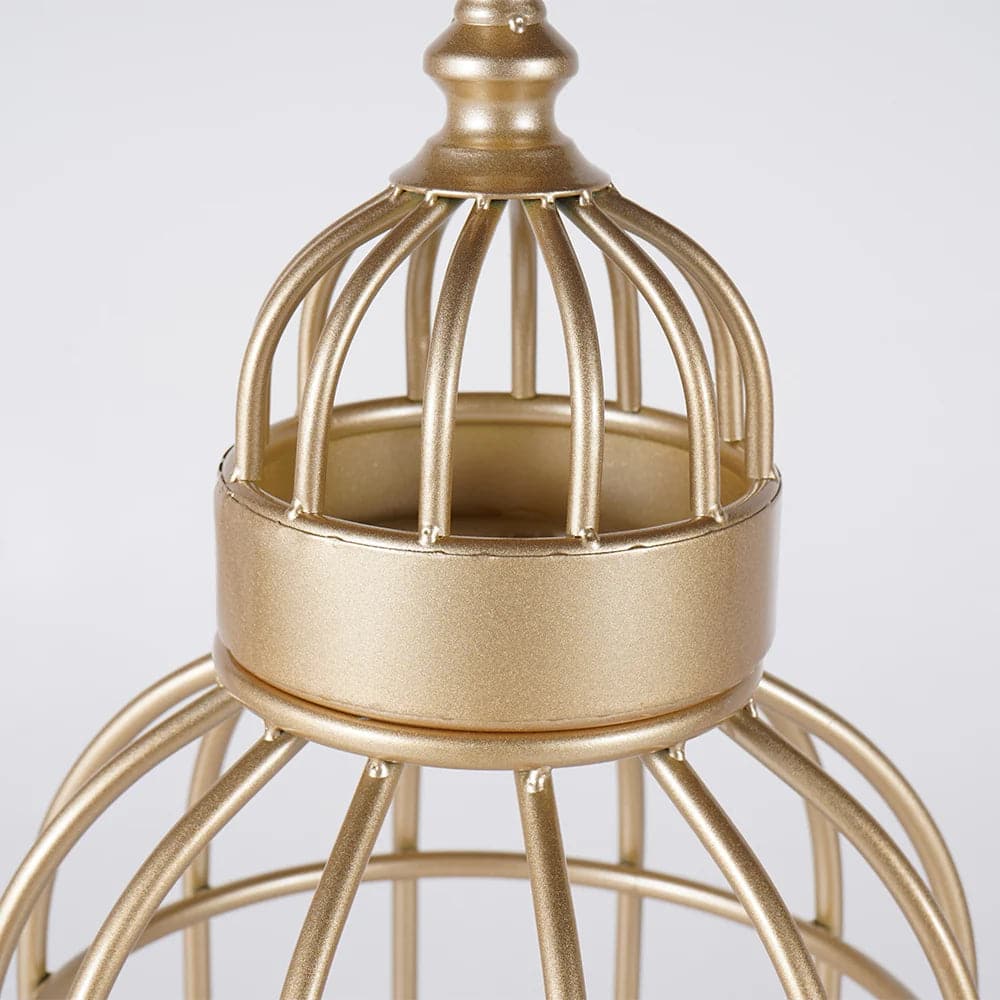 Support de fleurs en forme de Cage à oiseaux moderne, tour de rangement pour salle de bains, bibliothèque dorée