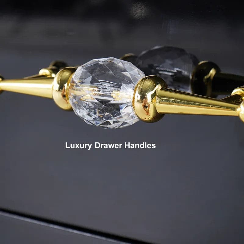 Meuble TV moderne noir, 4 portes, 2 tiroirs, console multimédia luxueuse pour téléviseurs jusqu'à 85"