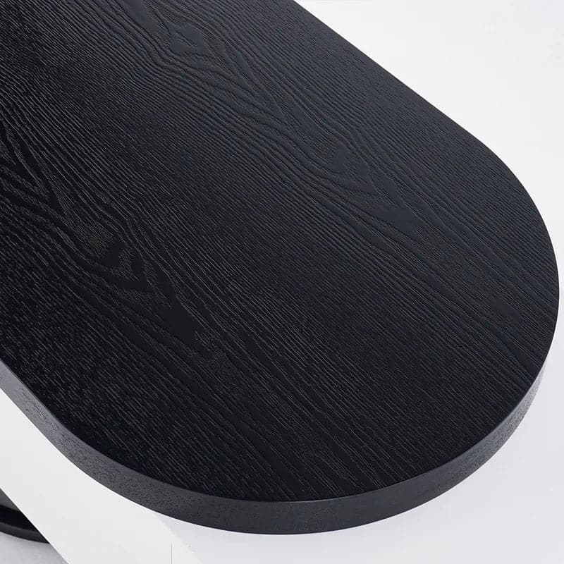 Modern Extending TV Stand with Storage Oval White and Black Media Console#White & Black