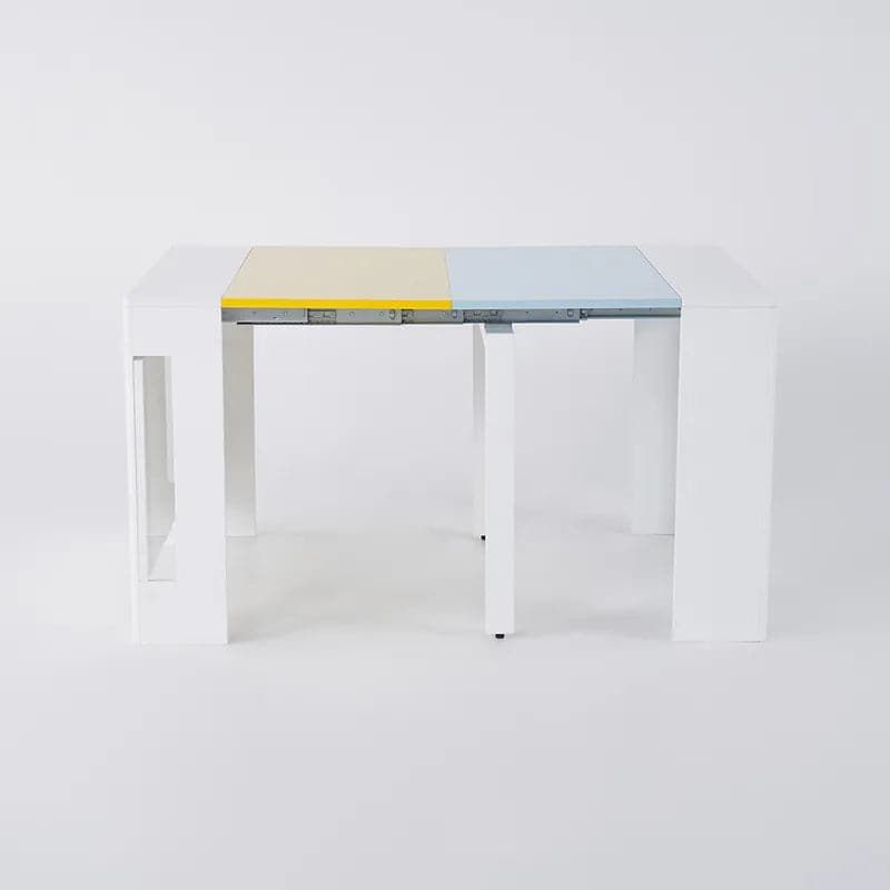Modern Folding White Dining Table Movable Writing Desk