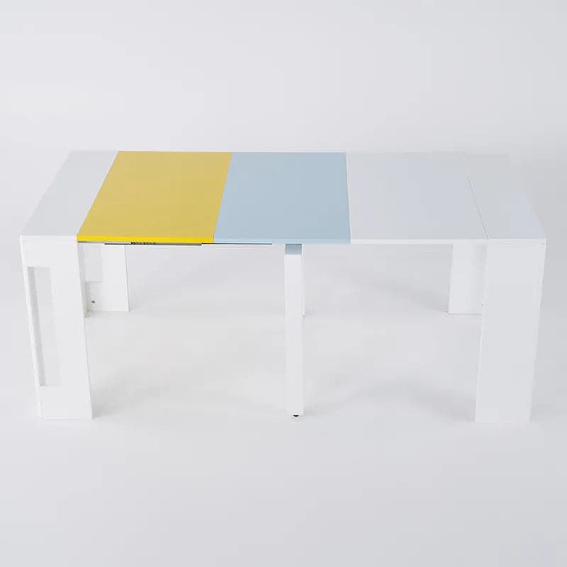 Modern Folding White Dining Table Movable Writing Desk
