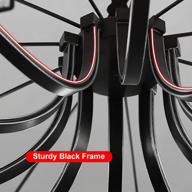 Modern Geometric Crystal Chandelier 10/14-Light with Adjustable Chain in Black