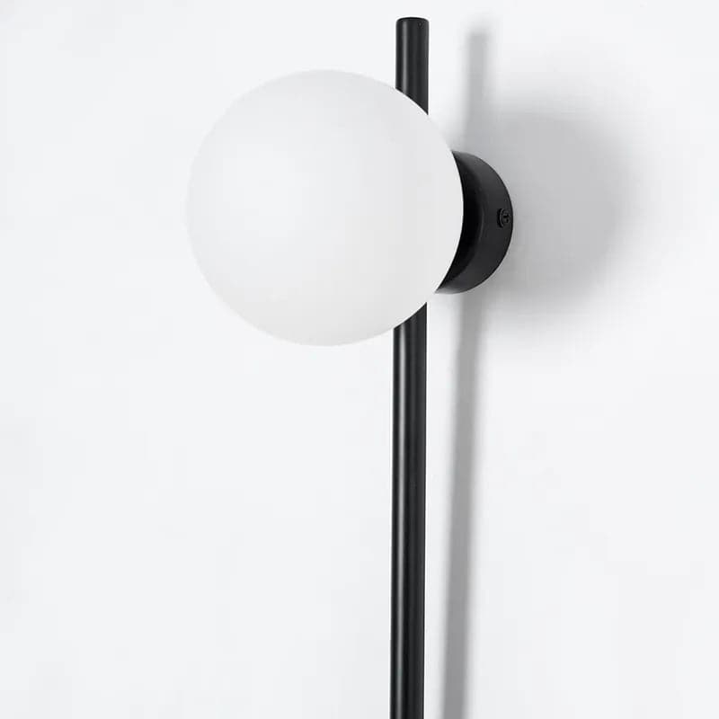 Modern Plug-in Black/White Wall Sconce Globe Shade Indoor Wall Light