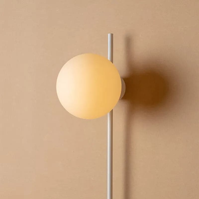 Modern Plug-in Black/White Wall Sconce Globe Shade Indoor Wall Light