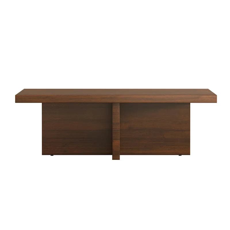 Modern Rectangle Wood Coffee Table Cocktail Table Distressed Finish#Distressed