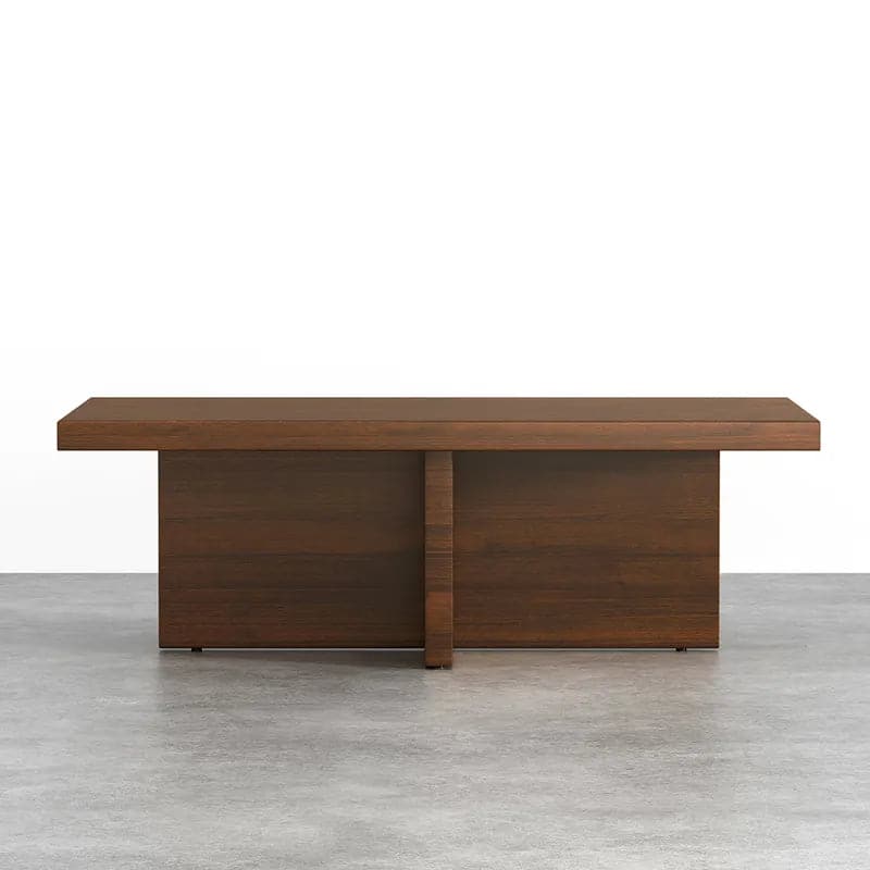 Modern Rectangle Wood Coffee Table Cocktail Table Distressed Finish#Distressed