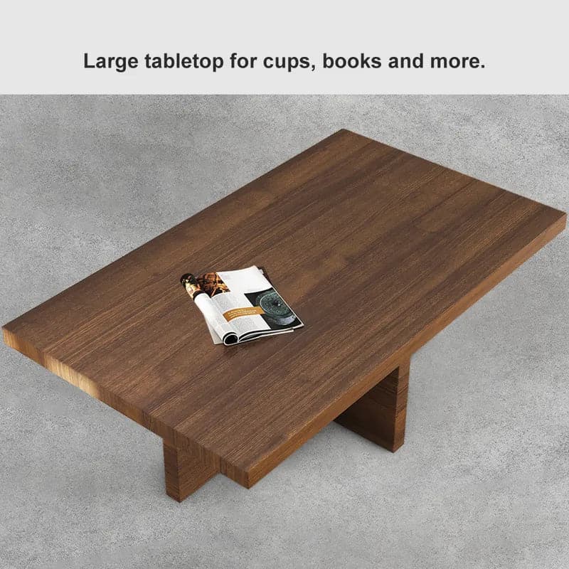 Modern Rectangle Wood Coffee Table Cocktail Table Distressed Finish#Distressed