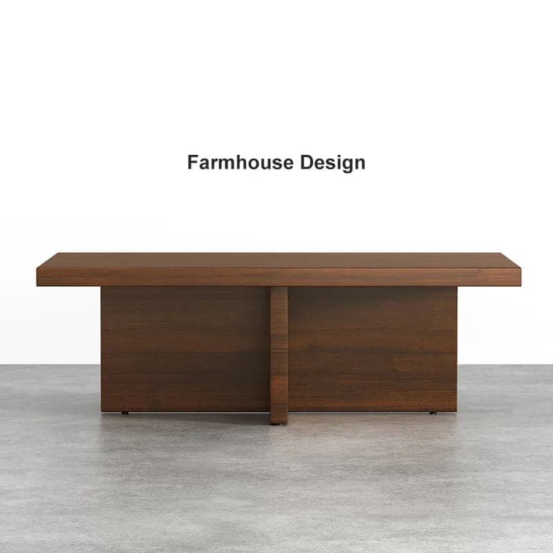 Modern Rectangle Wood Coffee Table Cocktail Table Distressed Finish#Distressed