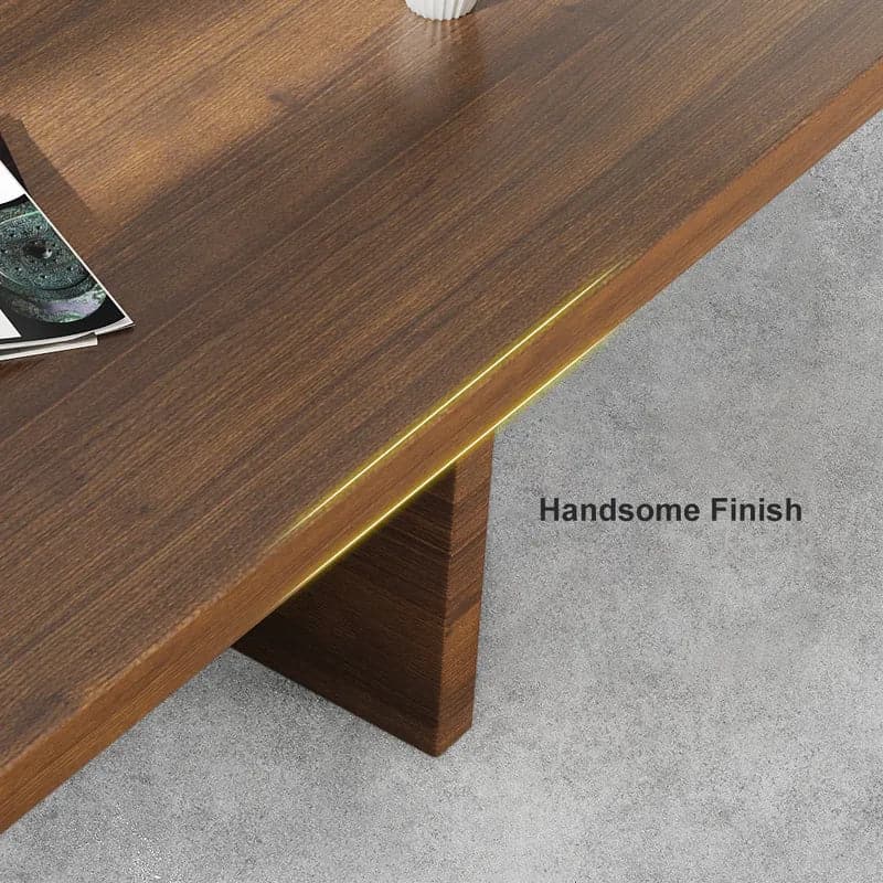 Modern Rectangle Wood Coffee Table Cocktail Table Distressed Finish#Distressed