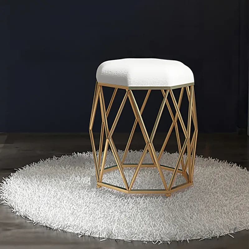 Modern White Makeup Vanity Set with Cabinet & Stool & Mirror 4-Piece Bedroom Vanity Set