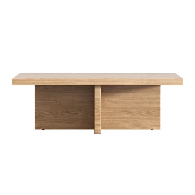 Modern Wood Coffee Table Rectangle-shaped in Natural Rustic#Natural
