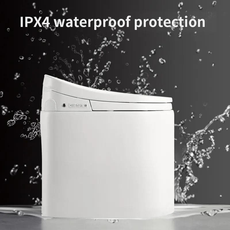 Toilettes intelligentes de petite taille, monobloc allongées, automatiques, montées au sol, autonettoyantes