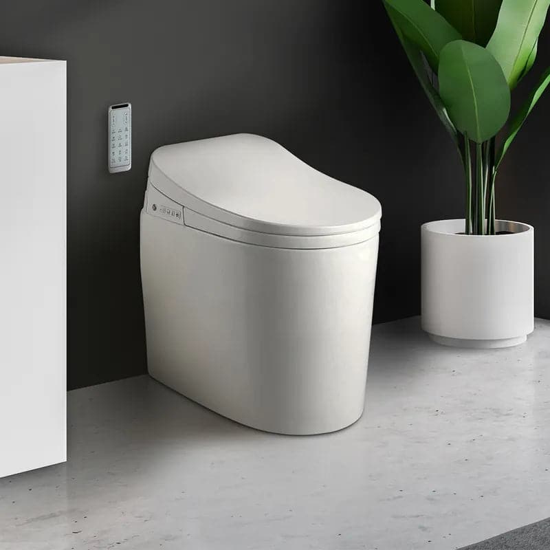 Toilettes intelligentes de petite taille, monobloc allongées, automatiques, montées au sol, autonettoyantes