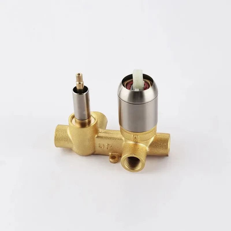 SolidBrassWallMount10RainshowerHandShower_TubSpoutShowerSystem#Brushed Nickel