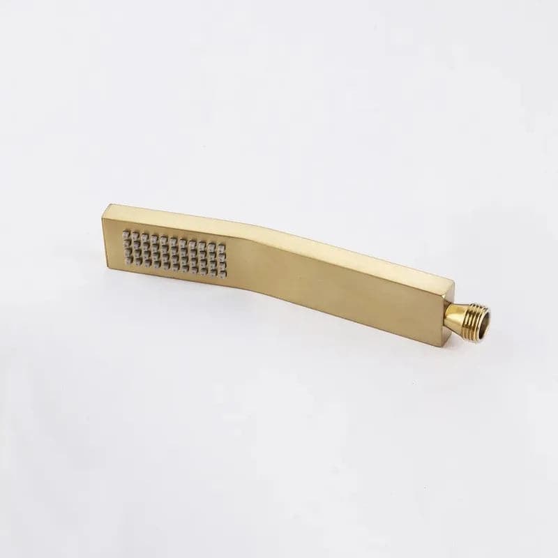 SolidBrassWallMount10RainshowerHandShower_TubSpoutShowerSystem#Brushed Gold