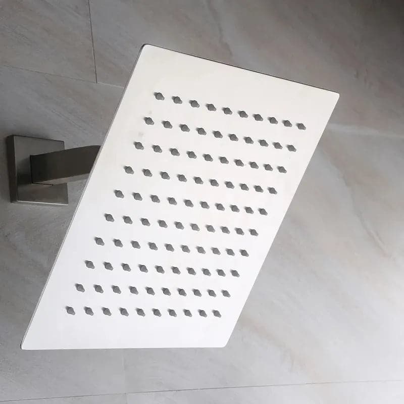 SolidBrassWallMount10RainshowerHandShower_TubSpoutShowerSystem#Brushed Nickel